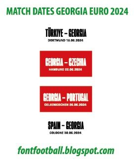 MDT Match Dates Detail on Shirt Georgia Euro 2024 Vector