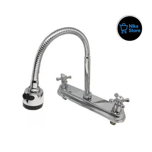 Llave para Fregadero Doble Flexible 8"