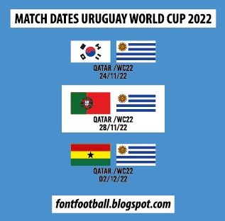 MDT Match Dates Vector Uruguay World Cup 2022