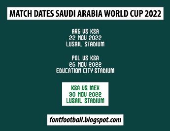 MDT Match Dates Vector Saudi Arabia World Cup 2022