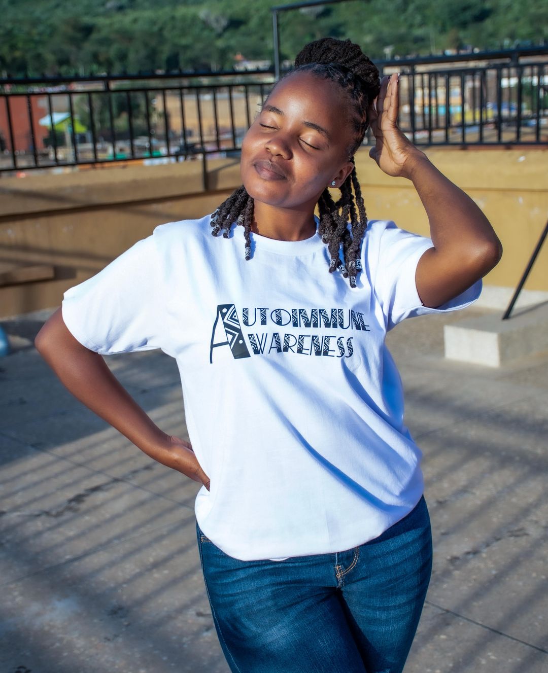White Thrive Tee
