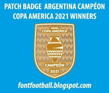 Patch Badge Argentina Campéon Copa America 2021 Winners Vector