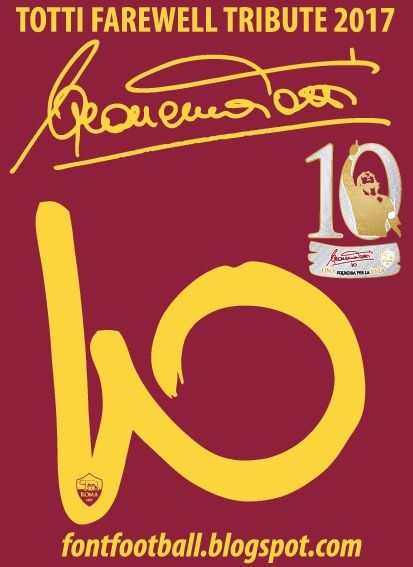 Patch Badge AS roma TOTTI Farewell Tribute 2017