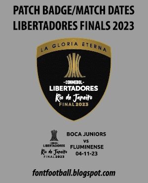 Patch Badge & Match Dates Libertadores Finals 2023 Vector