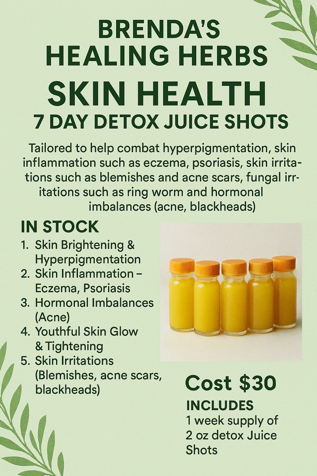 Skin Health Detox Juice Shots 