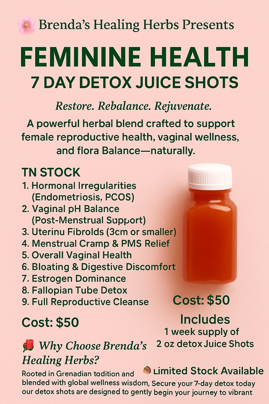 Feminine Health Detox Juice Shots 