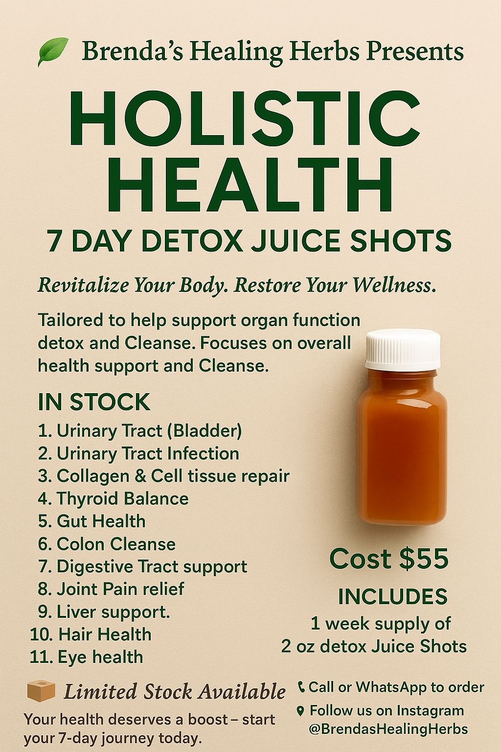 Holistic Health Detox Juice Shots 