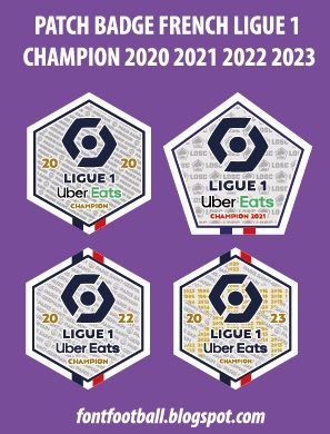 Patch Badge French Ligue 1 Champion 2020 2021 2022 2023 Vector