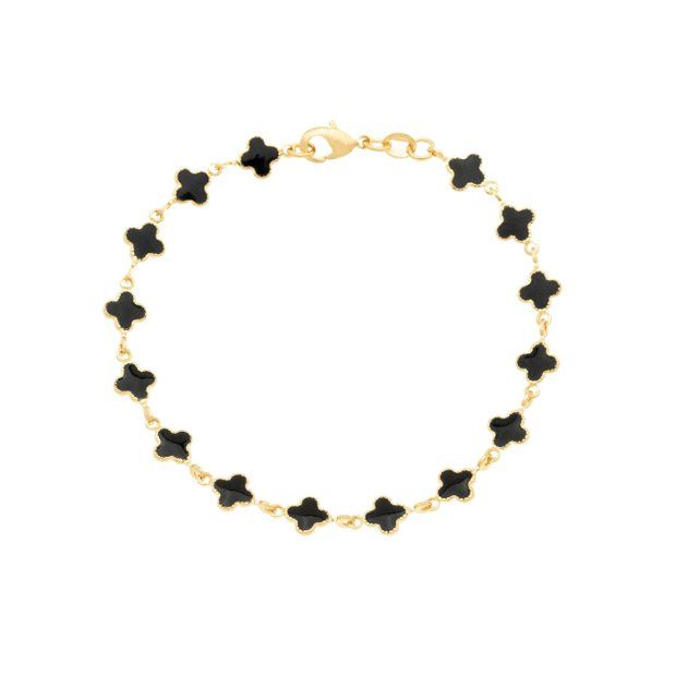 Pulseira Trevos banhada a Ouro 18k