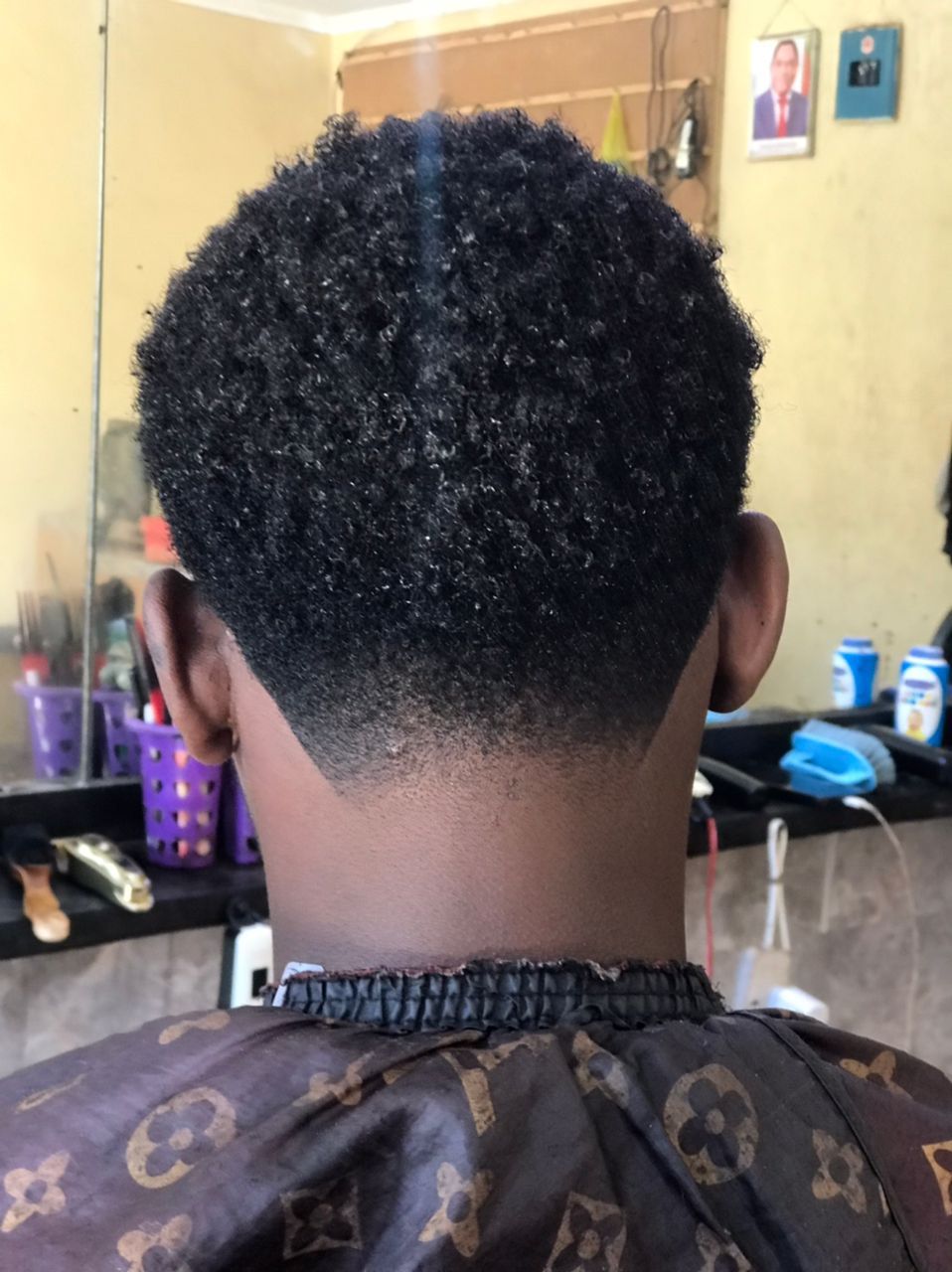 Haircut with dye 