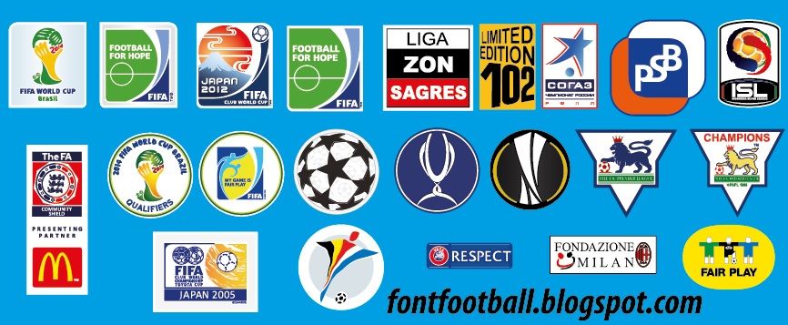 Patch Badge Fifa World cup 2014 Brazil qualifier football for hope liga zon sagres PSB Cora3 Limited Edition 102 Juventus ISL FA Community Shield Mcd Fifa 2006 Liverpool fondazione milan Vector