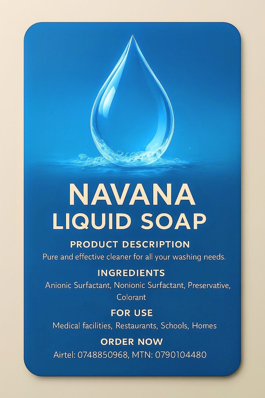 Navana Liquid Soap 5L Scentless