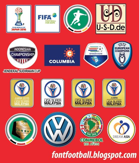 Patch Badge Vector Fifa Club World Cup 2016 (Real Madrid vs Kashima Antlers) Jenderal Sudirman Cup Eredivisie European Champions 2016 Portugal winner Dfb Pokal Conmebol Dream Asia