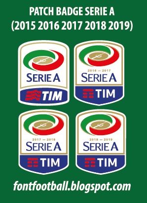 Patch Badge Serie A 2015 2016 2017 2018 2019 Vector