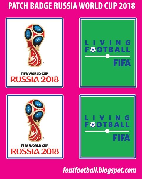 Patch Badge Russia 2018 Fifa World Cup & Fifa Living Football