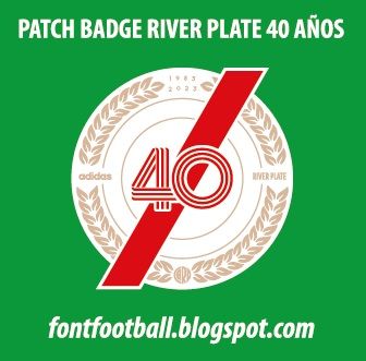 Patch Badge River Plate 40 Años Vector