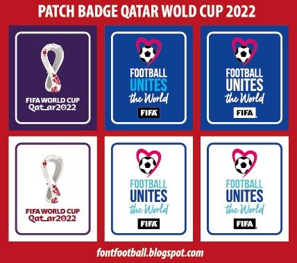 Patch Badge Qatar World Cup 2022 & Football Unites The World