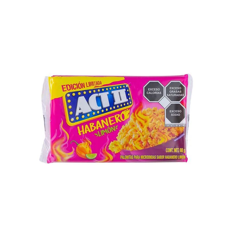 Palomitas Habanero Limon Act II 88 Gr.