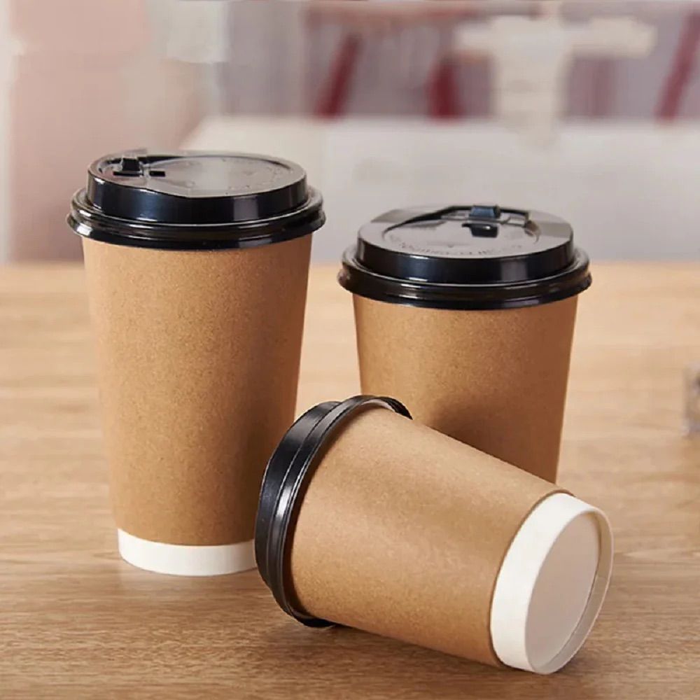 03. Plain Brown Double Walled Paper Cups 12oz (250cups)