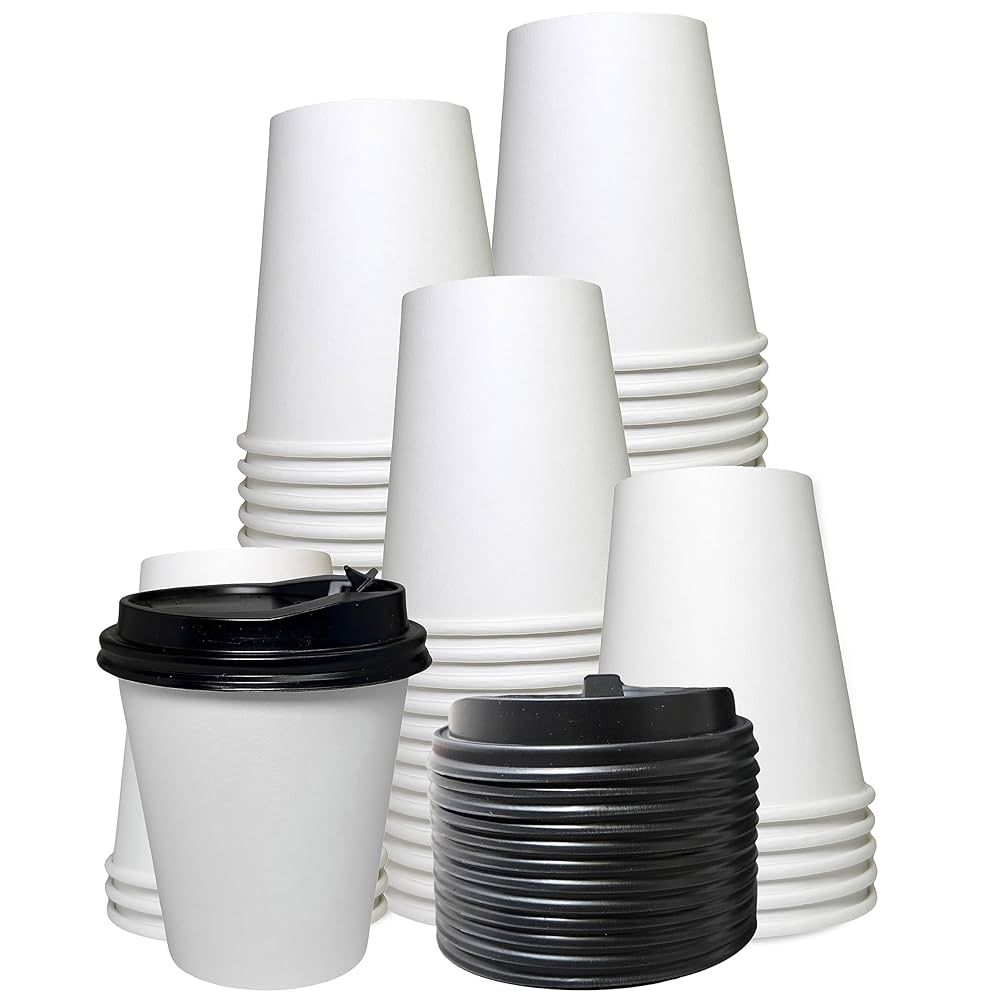 08. Plain White Double Walled Paper Cups 12oz (1000cups)
