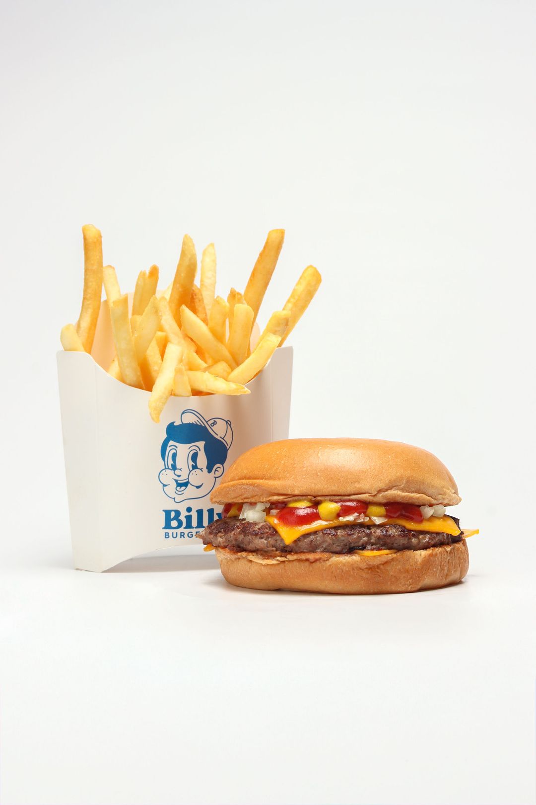 CheeseBurger + Papas Fritas