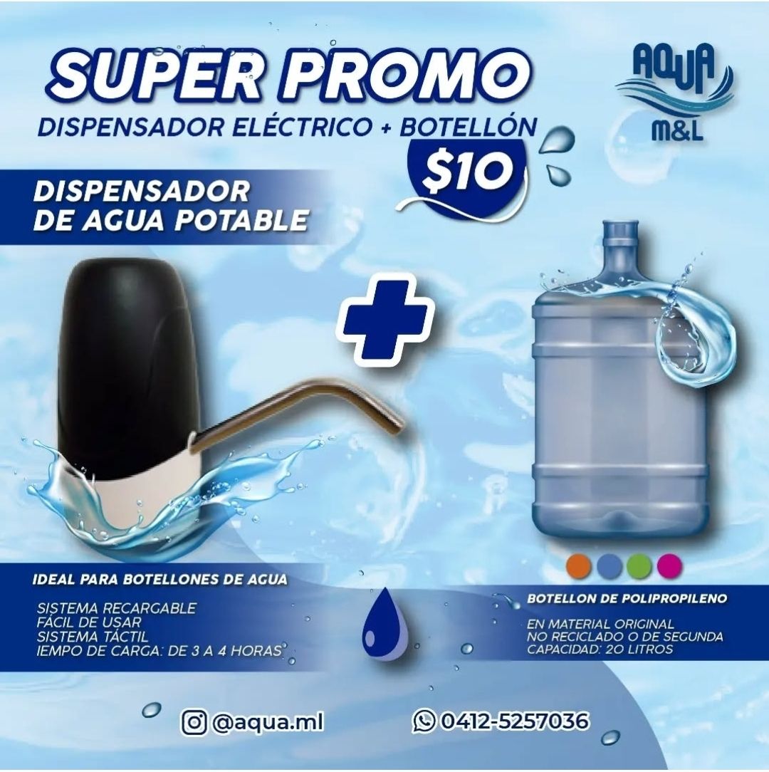 Combo Botellón y Dispensador Eléctrico 