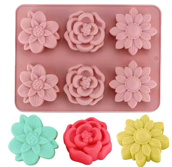 Molde flores variadas