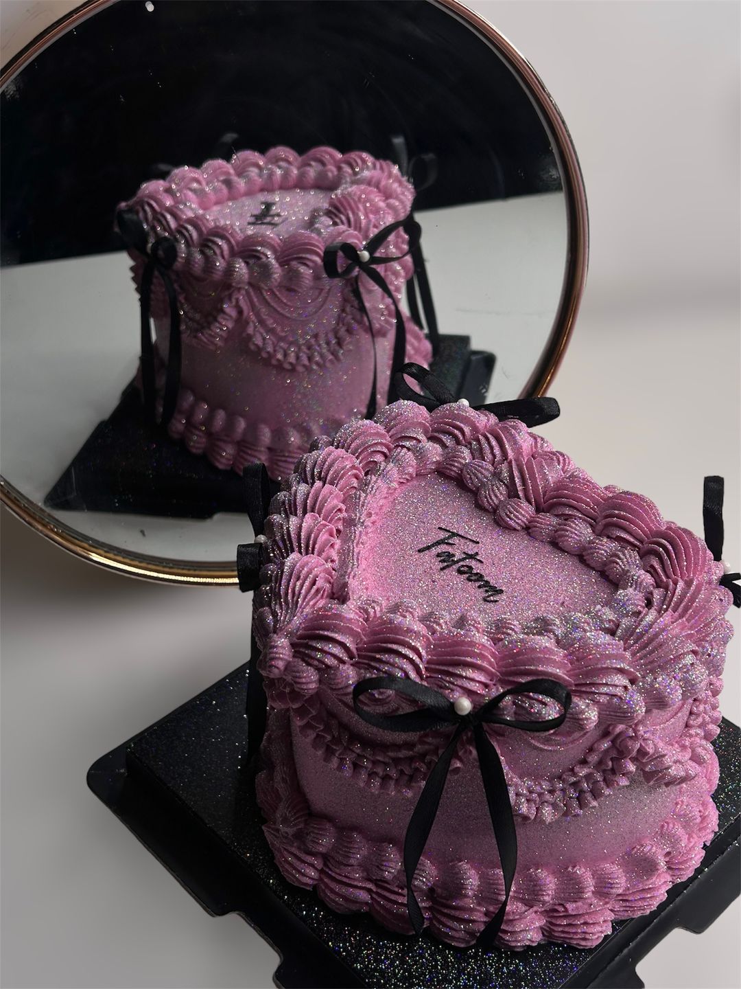 Pink Glitter Cake