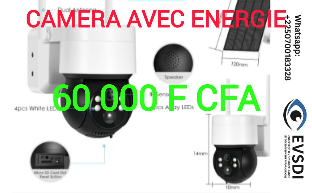 CAMERA AVEC ENERGIE SOLAIRE WIFI
