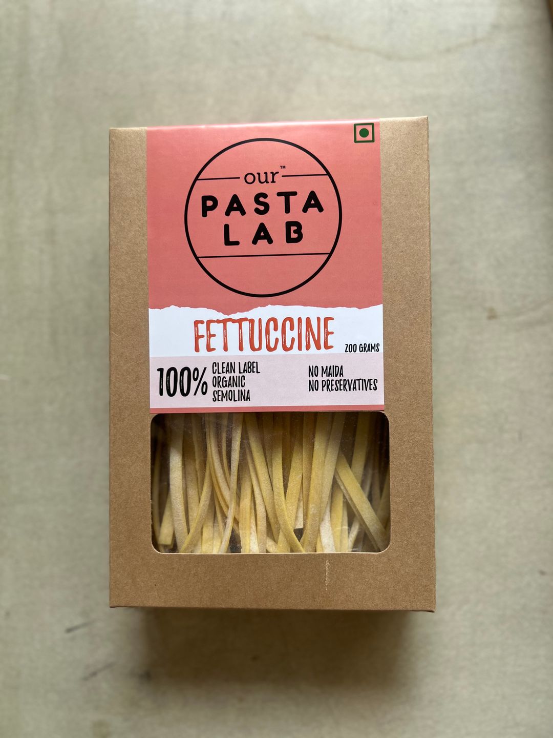 Eggless Semolina Fettuccine 