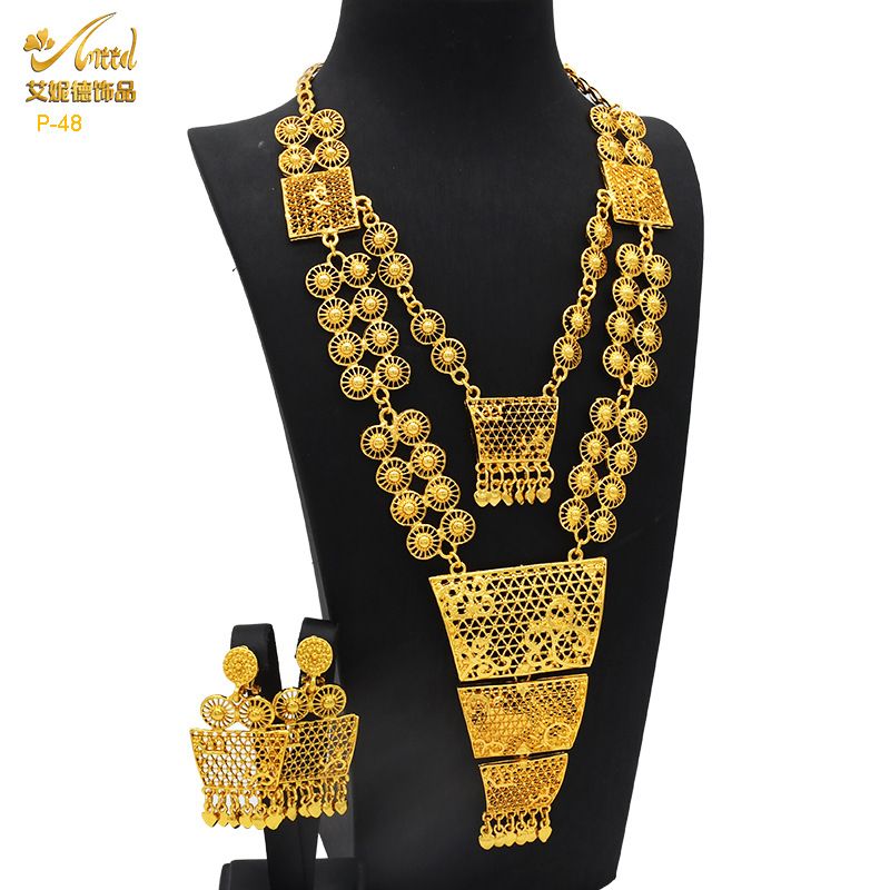 24k Gold plaited copper. Dubai  bridal set