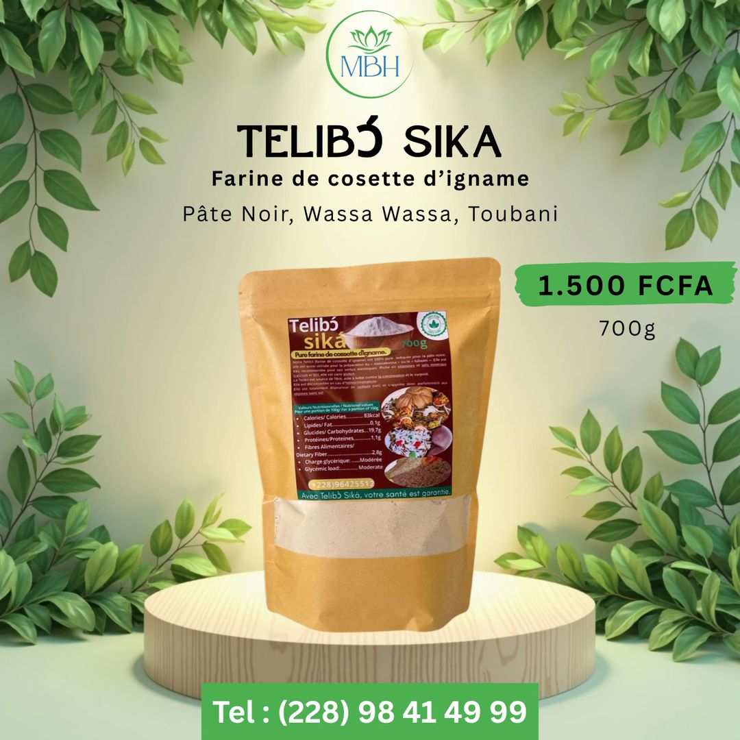 Telibɔ́ siká (Farine de cosette d'igname)