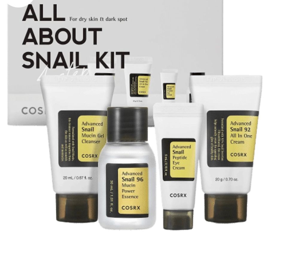 Cosrx All About Snail Kit Soins Éclat – Anti Tache – Anti Age à La Mucine d’Escargot