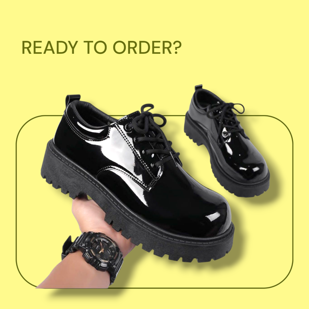 Patent Leather/Wetlips Oxford Shoes