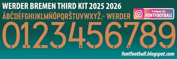 Font Vector Werder Bremen Third 2025 2026 kit