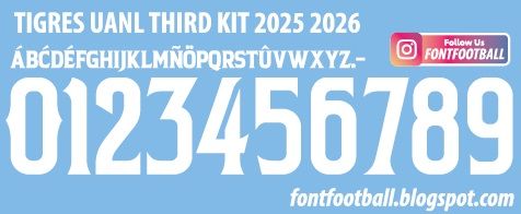 Font Vector Tigres UANL Third 2025 2026 kit