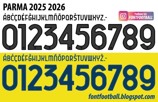 Font Vector Parma 2025 2026 Shirt