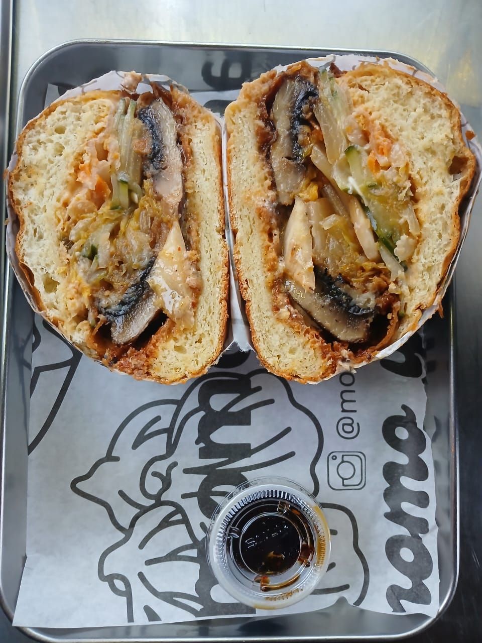 Sandwich de hongo frito