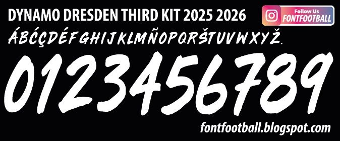 Font Vector Dynamo Dresden Third Kit 2025 2026 Shirt