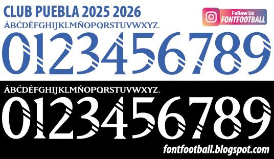 Font Vector Club Puebla 2025 2026 Shirt