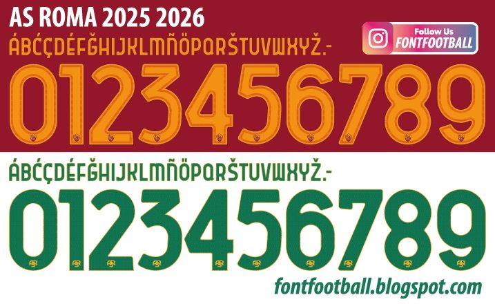 Font Vector AS Roma 2025 2026 Shirt