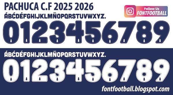 Font Vector C.F Pachuca 2025 2026 Shirt