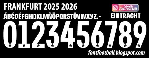 Font Vector Frankfurt 2025 2026 Shirt