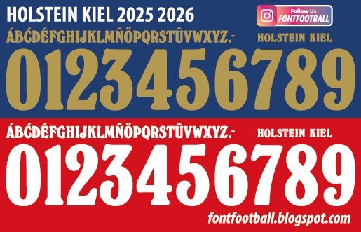 Font Vector Holstein Kiel 2025 2026 Shirt