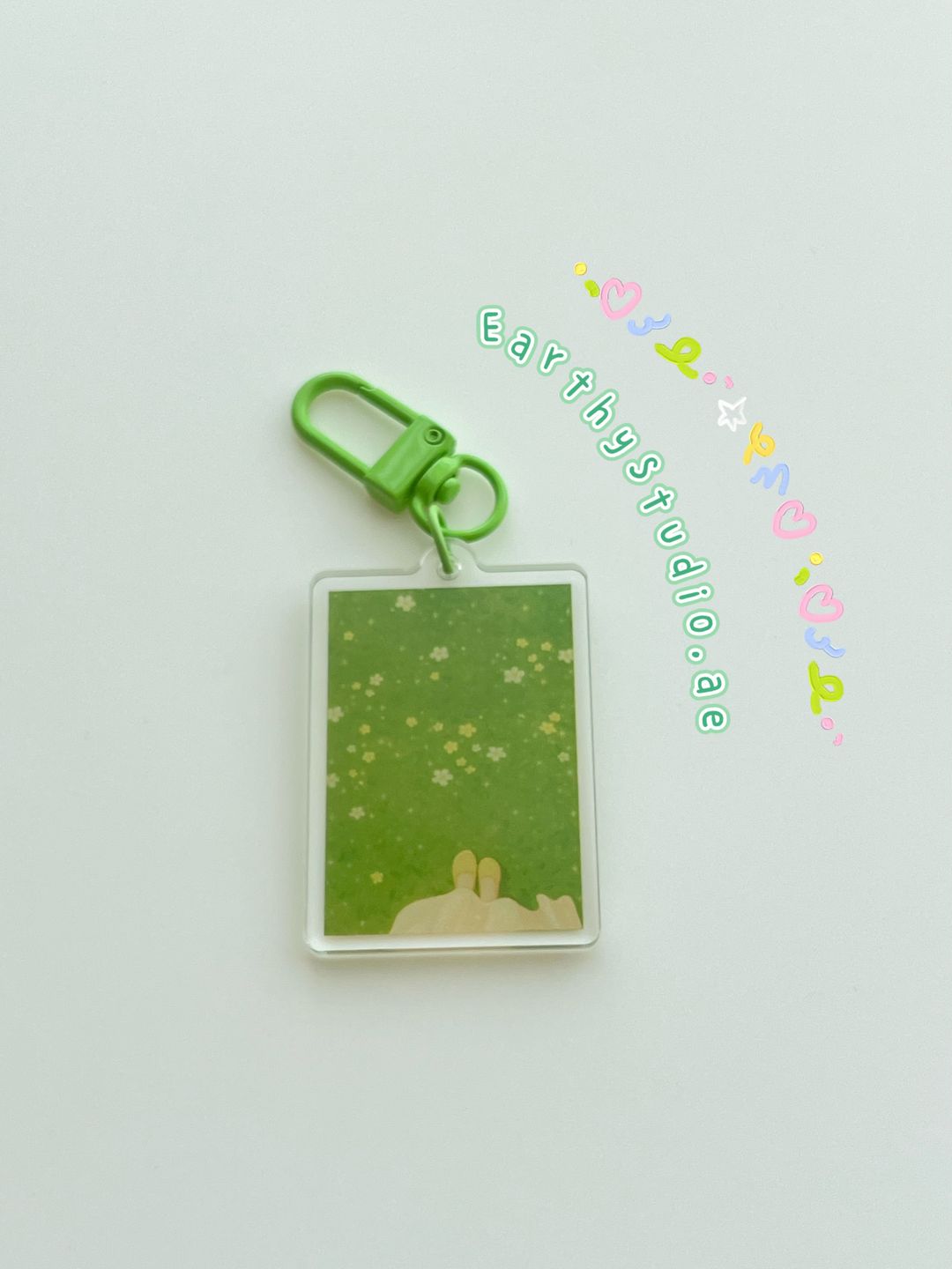 Spring girl keychain 