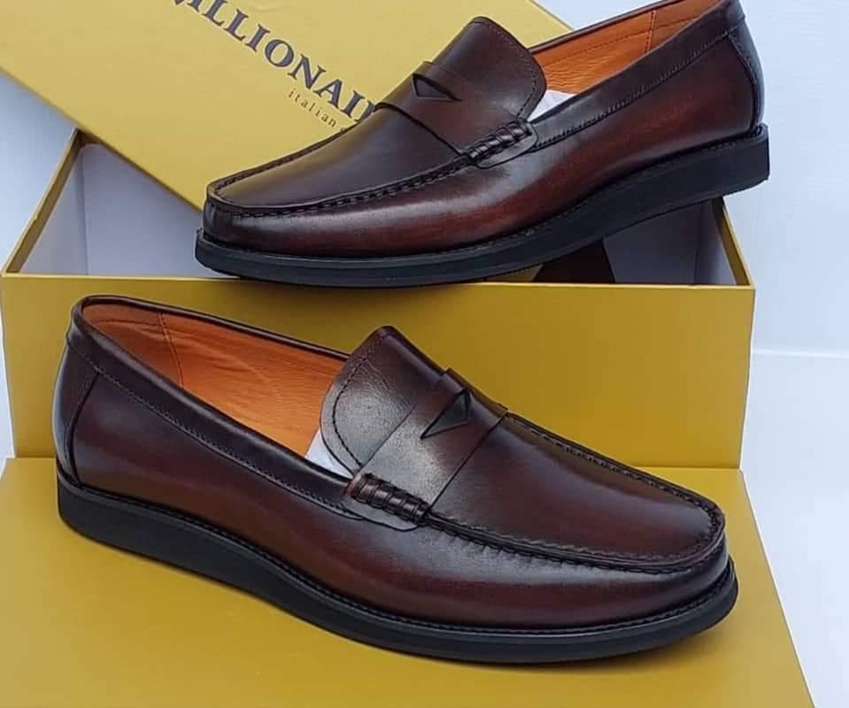 Flat Sole Italian Leather Loafers 