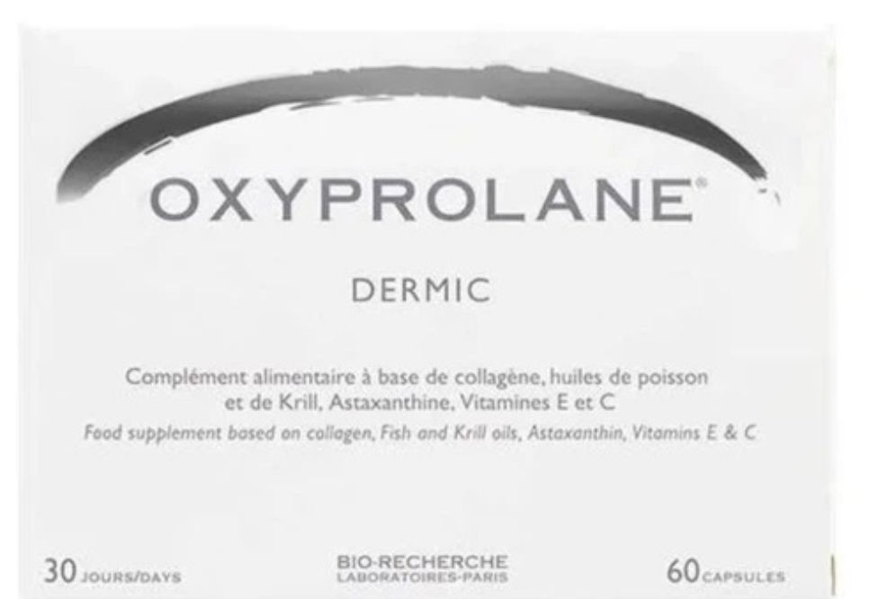 Oxyprolane Dermic Collagène – Acide hyaluronique et de Vitamines B2 et B3 60 gélules