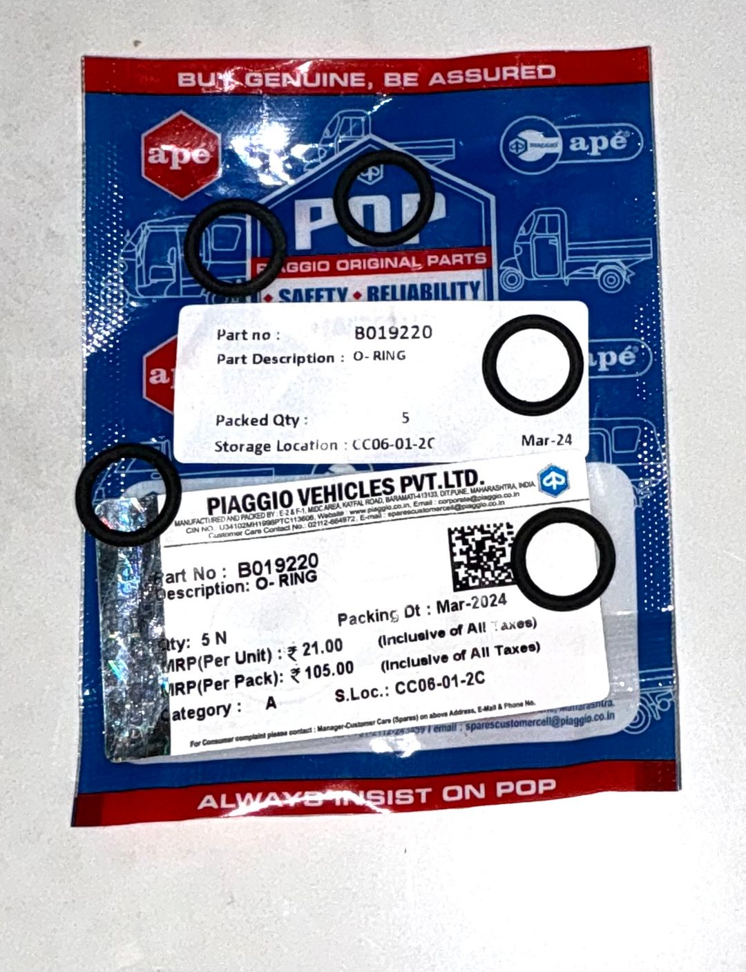 O Ring B019220