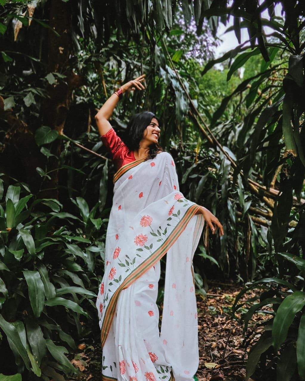 Chembaruthy printed - Semi cotton saree