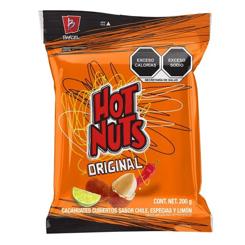 Cacahuate Hot Nuts Barcel 200 Gr.